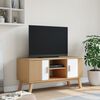 vidaXL Tv-b&auml;nk OLDEN vit och brun 114x43x57 cm massiv furu