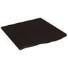 vidaXL V&auml;gghylla m&ouml;rkbrun 60x60x2 cm behandlad massiv ek