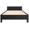 vidaXL Sängram med huvudgavel svart 80x200 cm konstläder