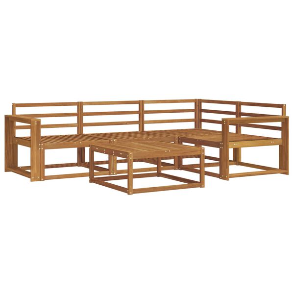 vidaXL Utomhussoffset 5 pcs Naturf&auml;rg Massivt Akaciatr&auml;