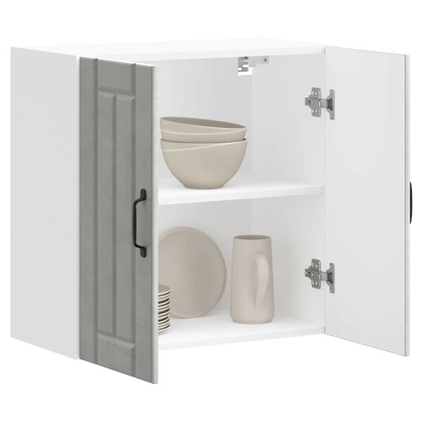 vidaXL V&auml;ggsk&aring;p f&ouml;r k&ouml;k Lucca betonggr&aring; konstruerat tr&auml;