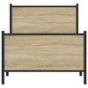 vidaXL Sängram utan madrass metall sonoma-ek 90x200 cm