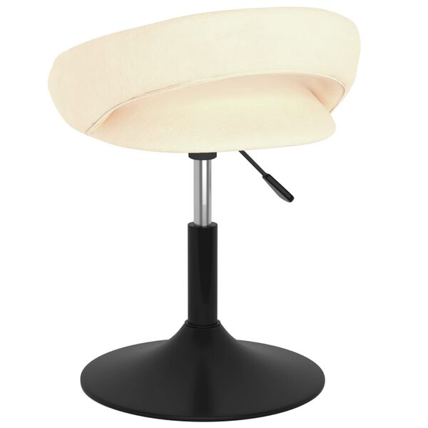 vidaXL Snurrbar matstol gr&auml;ddvit sammet