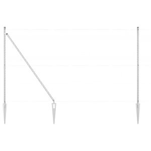 vidaXL St&auml;ngselstolpe 7 pcs Silver St&aring;l