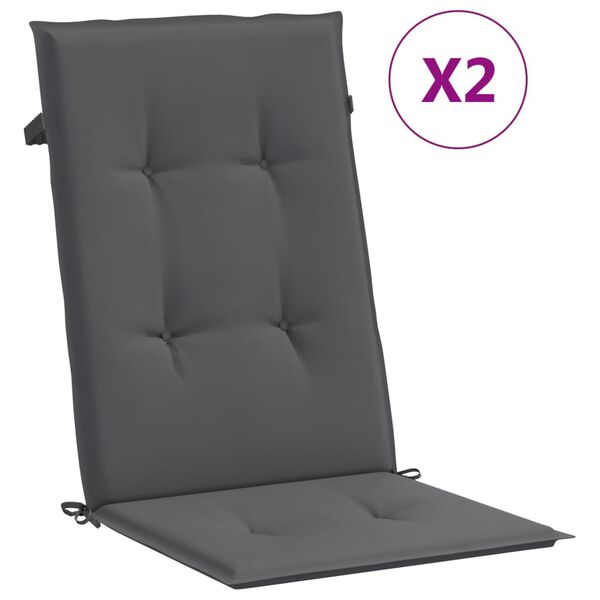 vidaXL Stolsdynor 2 st antracit 120x50x3 cm tyg