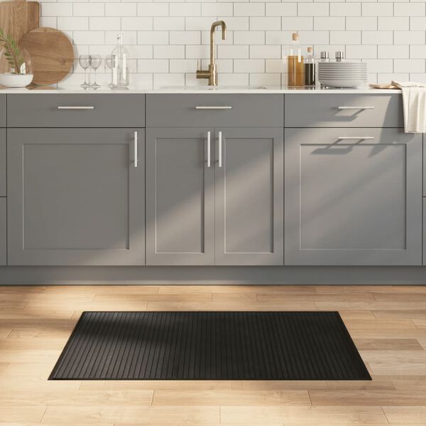 vidaXL Matta rektangul&auml;r svart 60x100 cm bambu