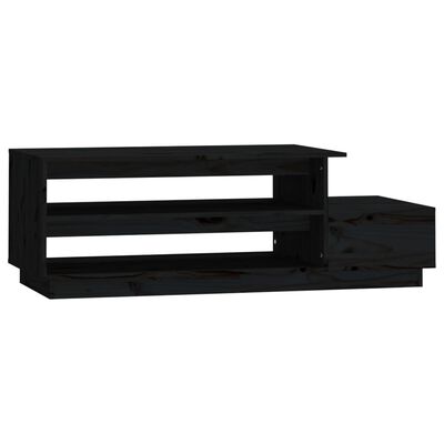 vidaXL Soffbord svart 120x50x40,5 cm massiv furu