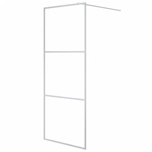 vidaXL Duschv&auml;gg silver 80x195 cm klart ESG-glas