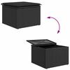 vidaXL Soffset med kudde med lagring 4 pcs Svart konstrotting