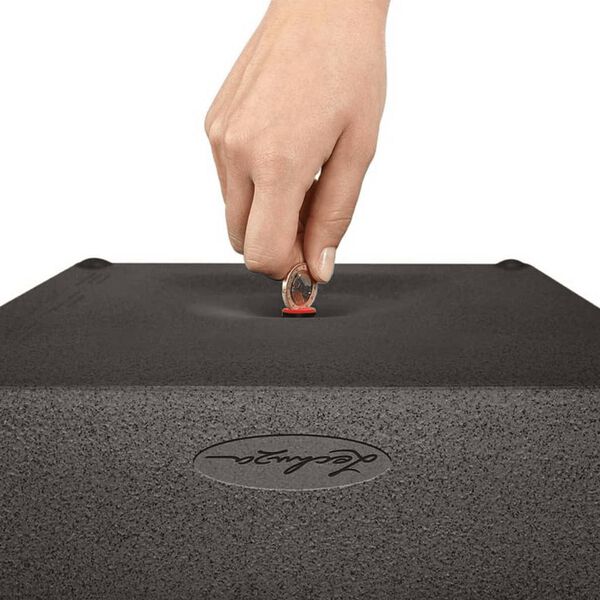 LECHUZA Odlingsl&aring;da CANTO Stone 30 Low ALL-IN-ONE grafitsvart