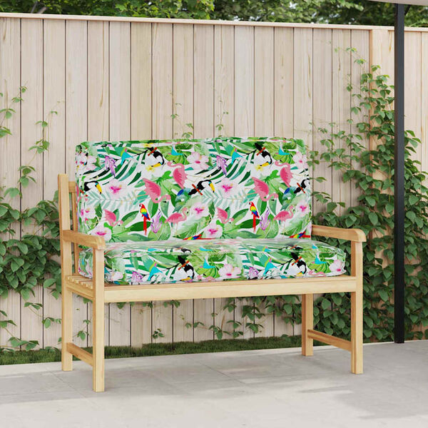 vidaXL Kudde Blommor Flerf&auml;rgsdesign 120 x 50 x 12 cm Oxford Tyg