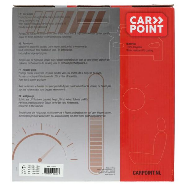 Carpoint Bil&ouml;verdrag polyester M 432x165x119cm bl&aring;