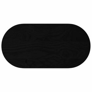 vidaXL Bordsskiva m&ouml;rkbrun 80x40x2 cm massiv ek oval
