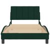 vidaXL Bed Frame without Mattress "Hanko" Dark Green 100x200 cm Velvet