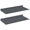 vidaXL Flytande hylla 2 st Antracit 40 x 18 x 2,5 cm St&aring;l