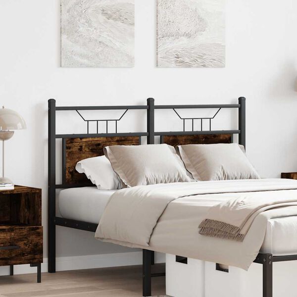 vidaXL Ers&auml;ttningsgavel r&ouml;kf&auml;rgad ek 120 cm konstruerat tr&auml; och st&aring;l