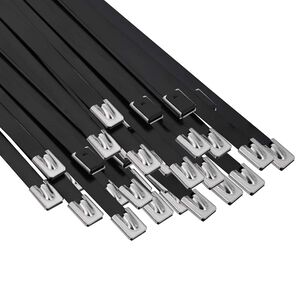 vidaXL Kabelbindare 250 st 7,9 x 450 mm Svart