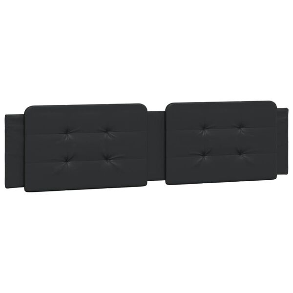 vidaXL Headboard Cushion "Zadar" Black 200 cm Faux Leather