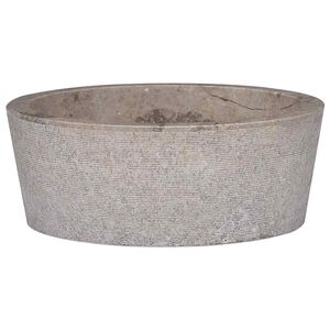 vidaXL Handfat gr&aring; &Oslash;40x15 cm marmor