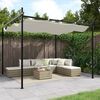 vidaXL Pergola med inf&auml;llbart tak gr&auml;ddvit 295x292x230 cm