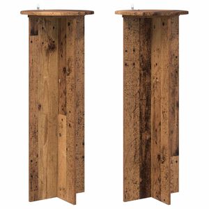 vidaXL V&auml;xtst&auml;ll 2 st Gammalt tr&auml; &Oslash;40 x 100 cm Konstruerat tr&auml;