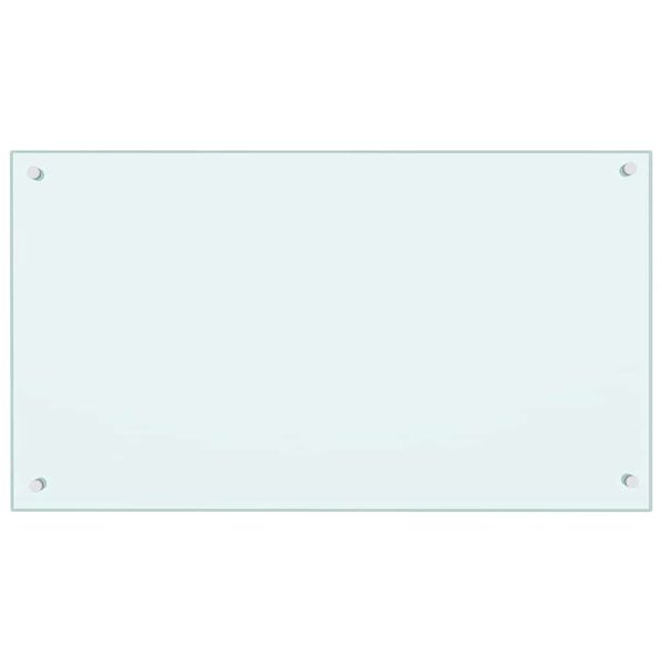 vidaXL K&ouml;kspl&aring;nbak 2 pcs Vit 90 x 50 cm h&auml;rdat glas