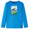 T-shirt med l&aring;nga &auml;rmar f&ouml;r barn koboltbl&aring; 140