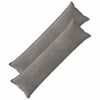 vidaXL Kudd&ouml;verdrag 2 pcs HOUTEN M&ouml;rkgr&aring; 40 x 145 cm Chenilletyg