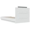 vidaXL Sängram med huvudgavel vit 90x200 cm konstruerat trä