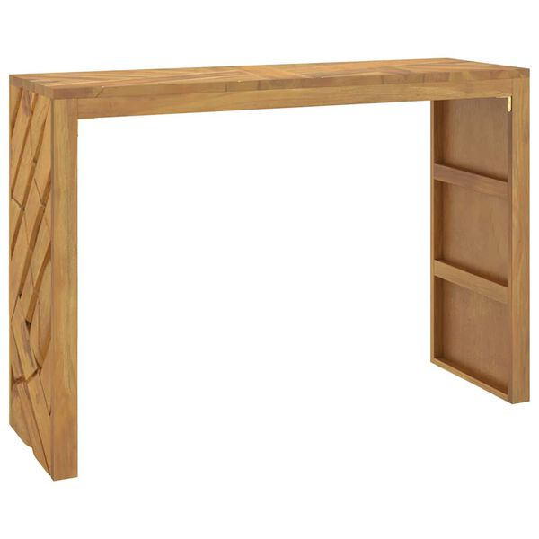 vidaXL Avlastningsbord 110x35x75 cm massiv teak