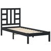 vidaXL S&auml;ngram svart massiv furu 75x190 cm