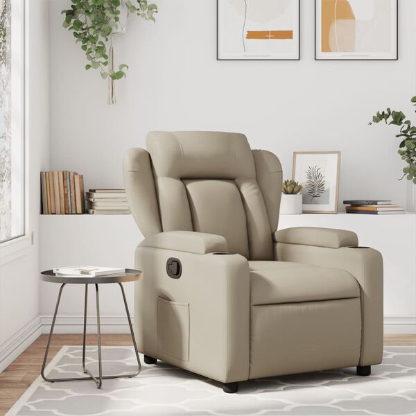 vidaXL Reclinerf&aring;t&ouml;lj cappuccino konstl&auml;der