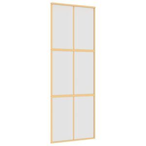 vidaXL Skjutd&ouml;rr guld 76x205 cm frostat ESG-glas och aluminium