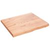vidaXL B&auml;nkskiva badrum ljusbrun 60x50x(2-4) cm behandlat massivt tr&auml;