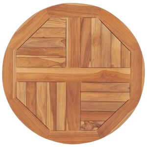 vidaXL Bordsskiva i massiv teak rund 2,5 cm 60 cm