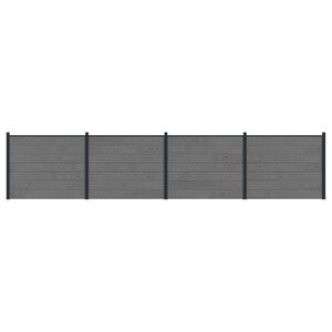 vidaXL St&auml;ngselpanel 4 pcs WPC och aluminium Gr&aring;