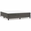 vidaXL Boxspring-s&auml;ngram m&ouml;rkgr&aring; 160x200 cm sammet