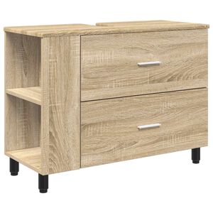 vidaXL Badrums vaskenhet Sonoma-ek 80 x 35 x 60 cm Konstruerat tr&auml;
