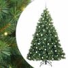 vidaXL Konstgjord julgran med 300 LED-lampor Gr&ouml;n 210 cm PE och PVC