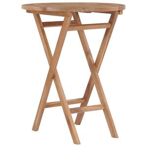 vidaXL Hopf&auml;llbart tr&auml;dg&aring;rdsbord 60 cm massivt teaktr&auml;