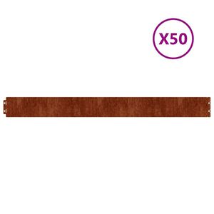 vidaXL Kant f&ouml;r gr&auml;smatta 50 pcs 10 x 103 cm V&auml;derbest&auml;ndig st&aring;l
