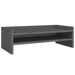 vidaXL Sk&auml;rmst&auml;ll gr&aring; 50x24x16 cm massiv furu