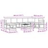 vidaXL Utomhussoffset med kudde 9 pcs Naturlig och Ljus Gr&aring;