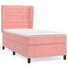 vidaXL Rams&auml;ng med madrass rosa 100x200 cm sammet