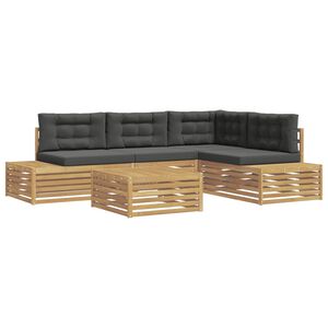 vidaXL 5 Stycke Utomhussoffset Polyester Vit