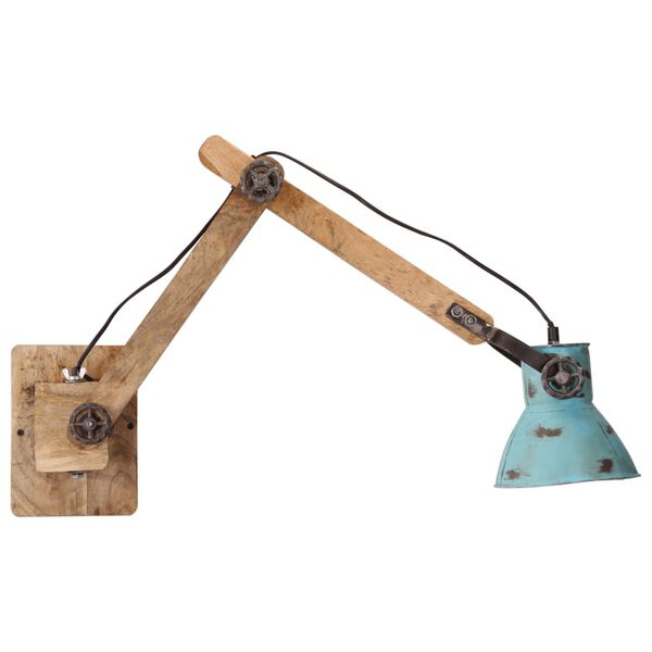 vidaXL V&auml;gglampa 25 W sliten bl&aring; 96x15x20 cm E27