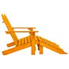 vidaXL Adirondackstol med fotpall 2-sits granträ orange