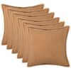 vidaXL Kudd&ouml;verdrag 6 st HOUTEN Beige 50 x 50 cm Boucl&eacute;