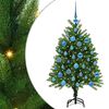 vidaXL Julgran med 150 LED-lampor med stativ Gr&ouml;n 120 cm PE