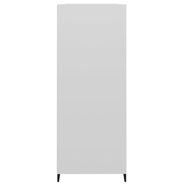 vidaXL Skänkskåp vit högglans 69,5x32,5x90 cm konstruerat trä